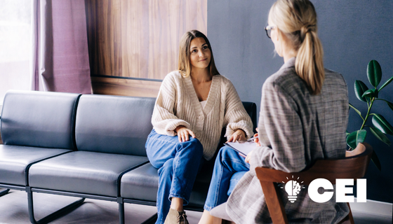 Woman in a counseling session with therapist